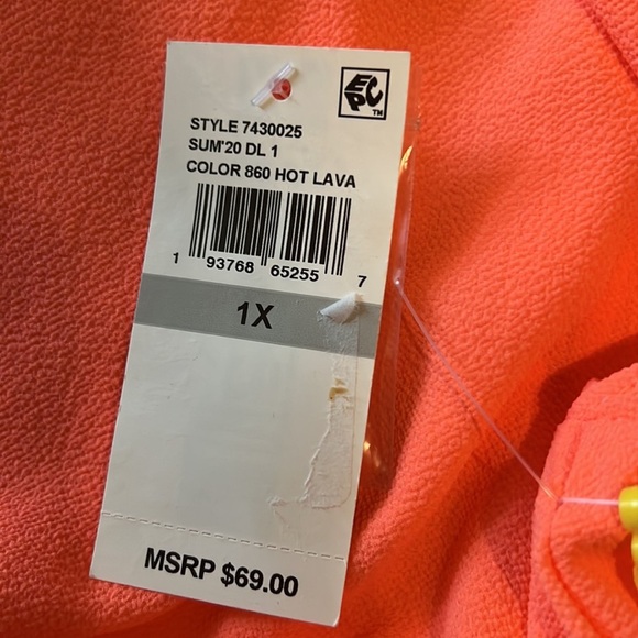 147. CeCe Blouse in Hot Lava - Picture 11 of 14